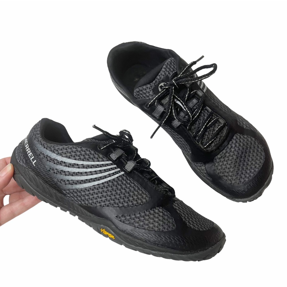 Merrell Pace Glove 3 Womens Athletic Running Shoes Size 8 Gray Black